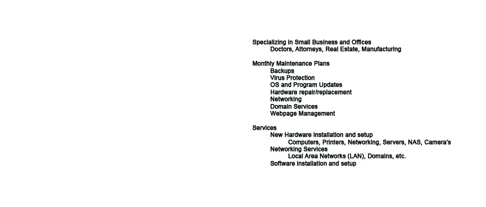 Small Business IT Services